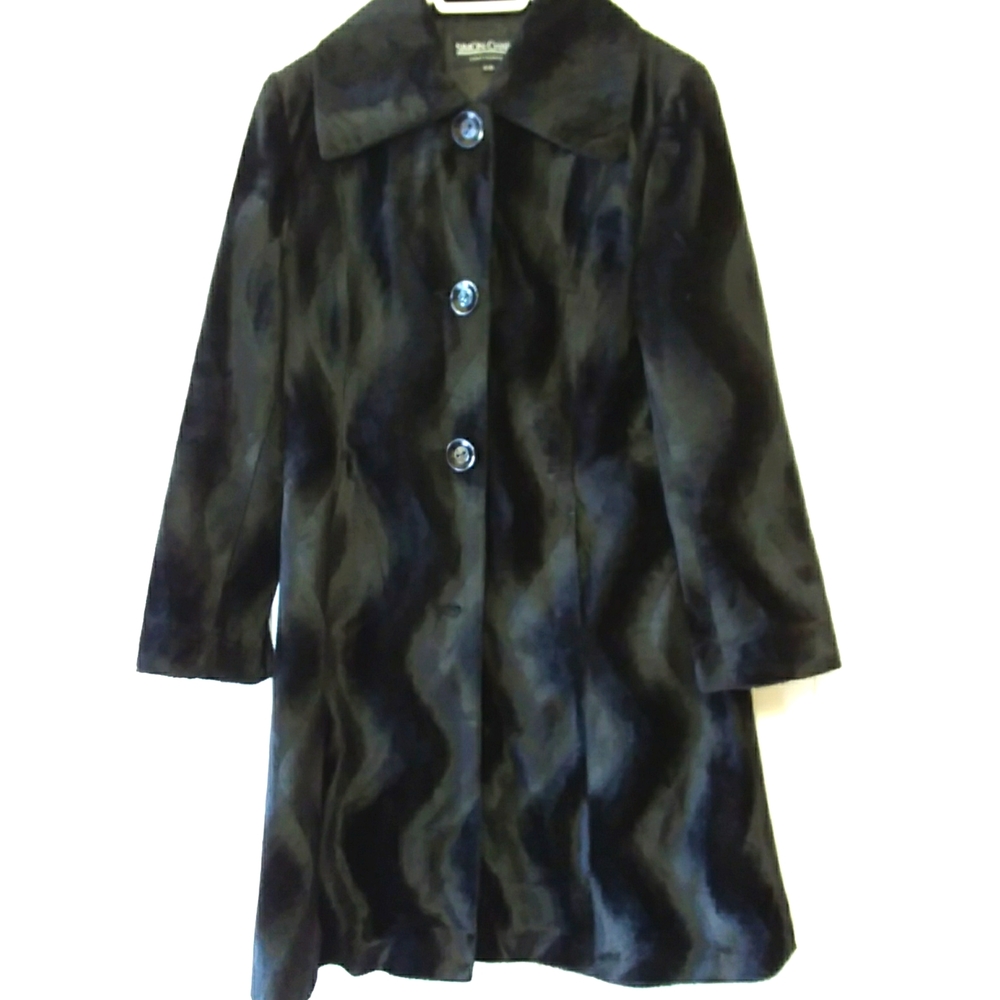 Siomon chang long black ladies coat 9/10
